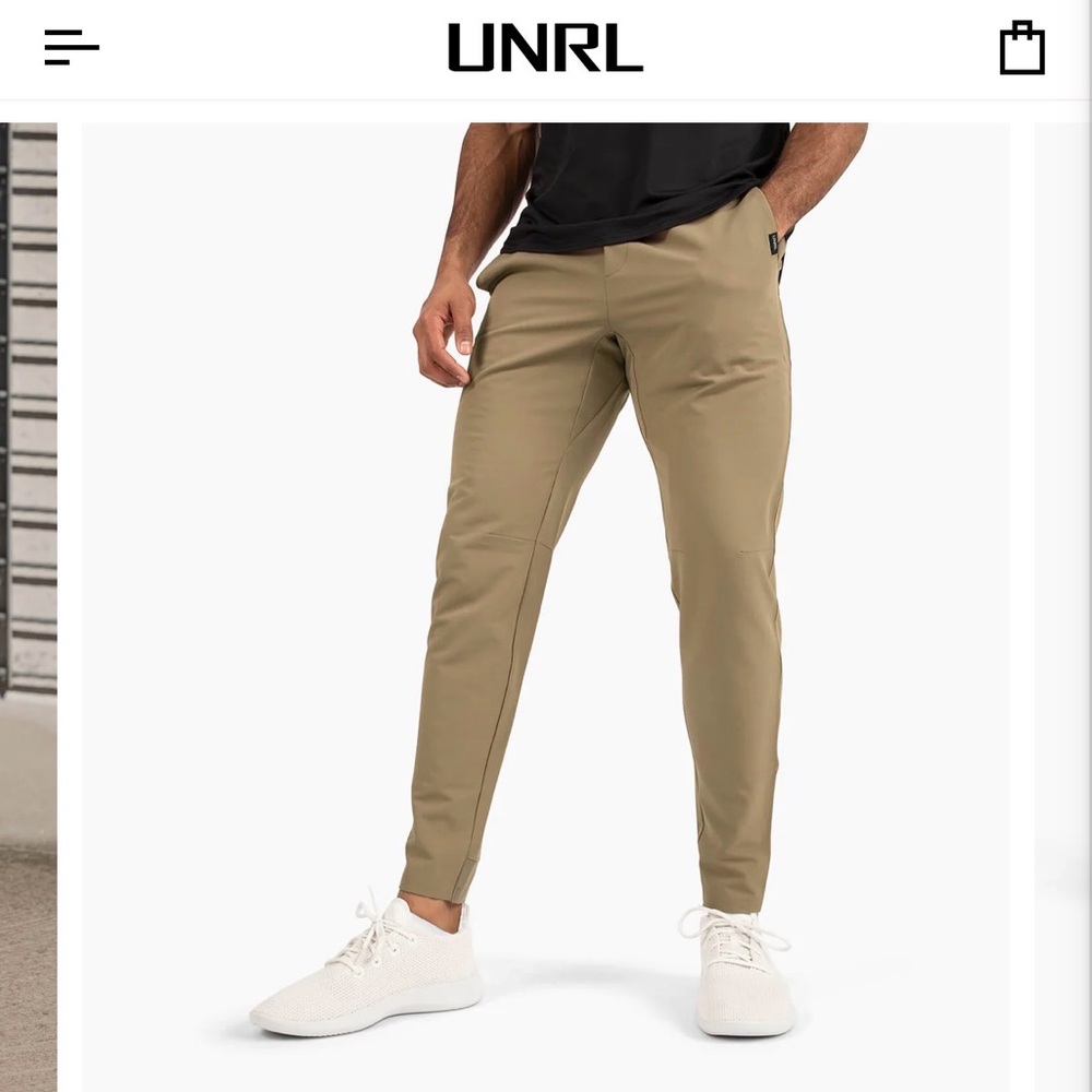 Men's Casual Tan Joggers